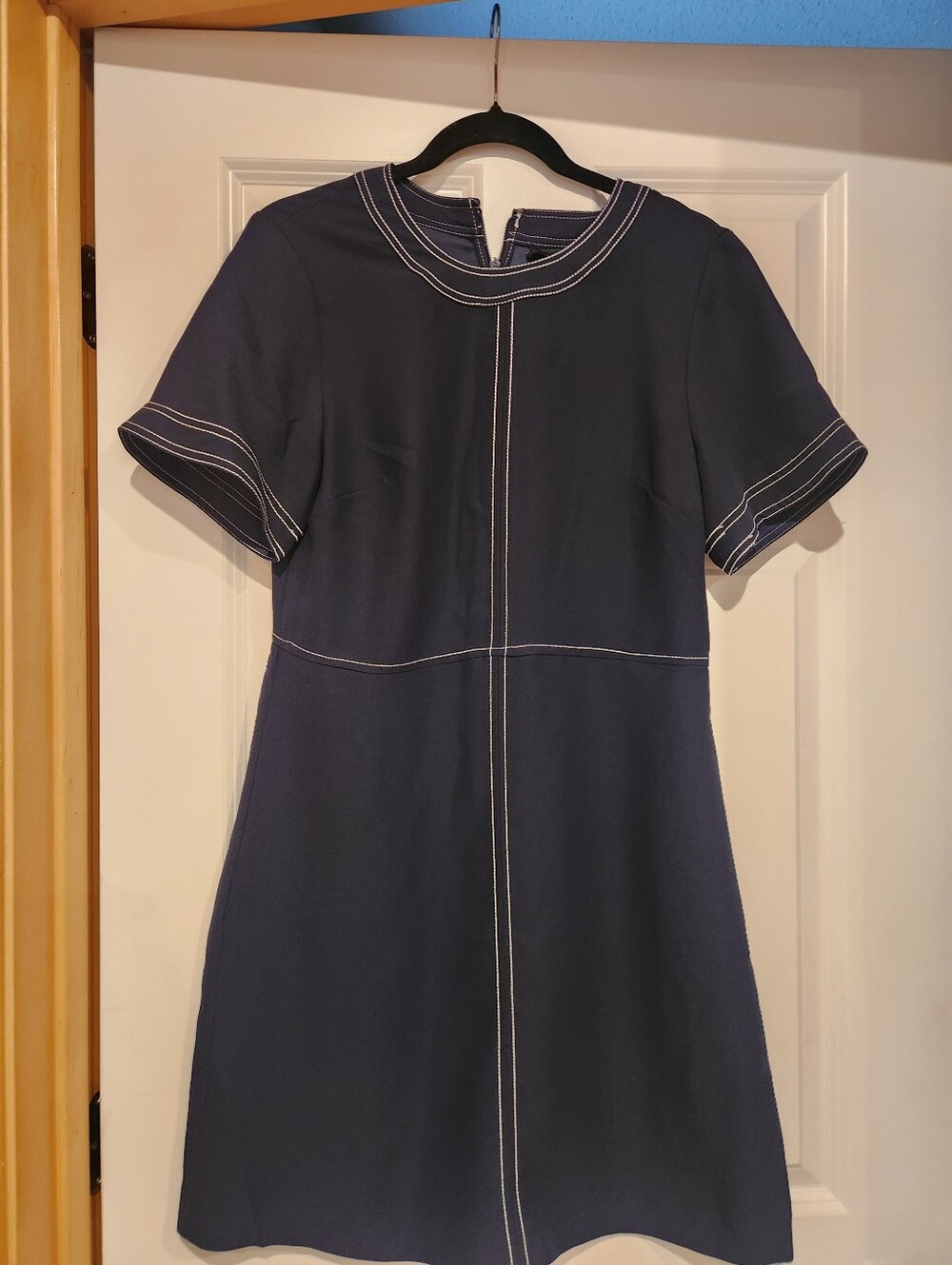 Banana Republic Navy Mini Dress with White Contrast Stitching
